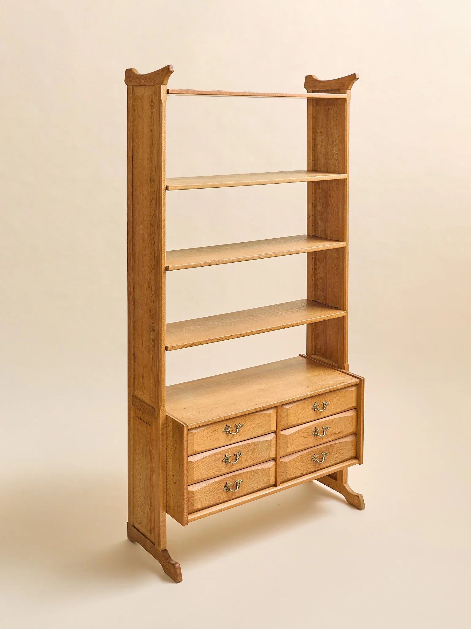 The Vintage Kjaernulf Style Danish Oak BookcaseCabinets and ShelvingMiscellanea, etc.