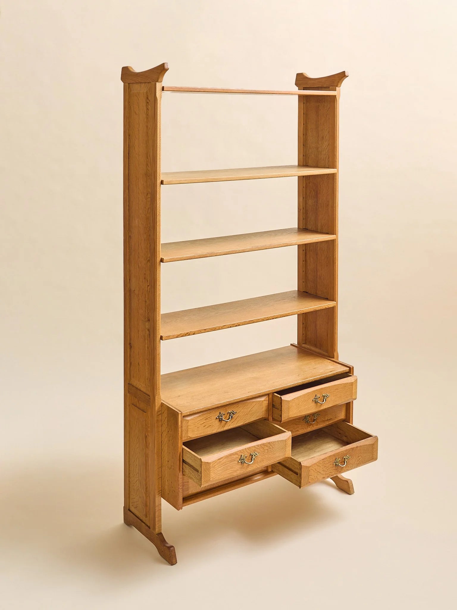 The Vintage Kjaernulf Style Danish Oak BookcaseCabinets and ShelvingMiscellanea, etc.