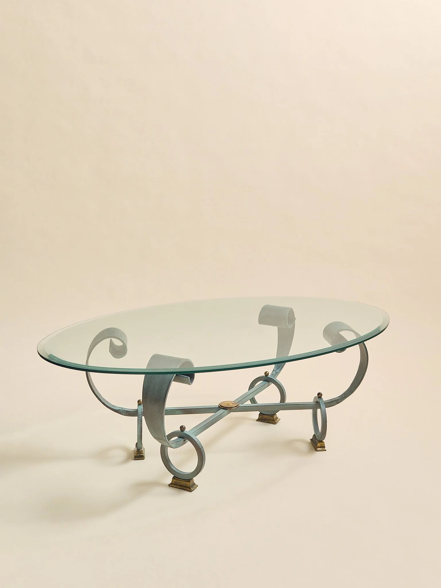 The German Wrought Iron and Glass Coffee Table, 1970sCoffee TablesMiscellanea, etc.