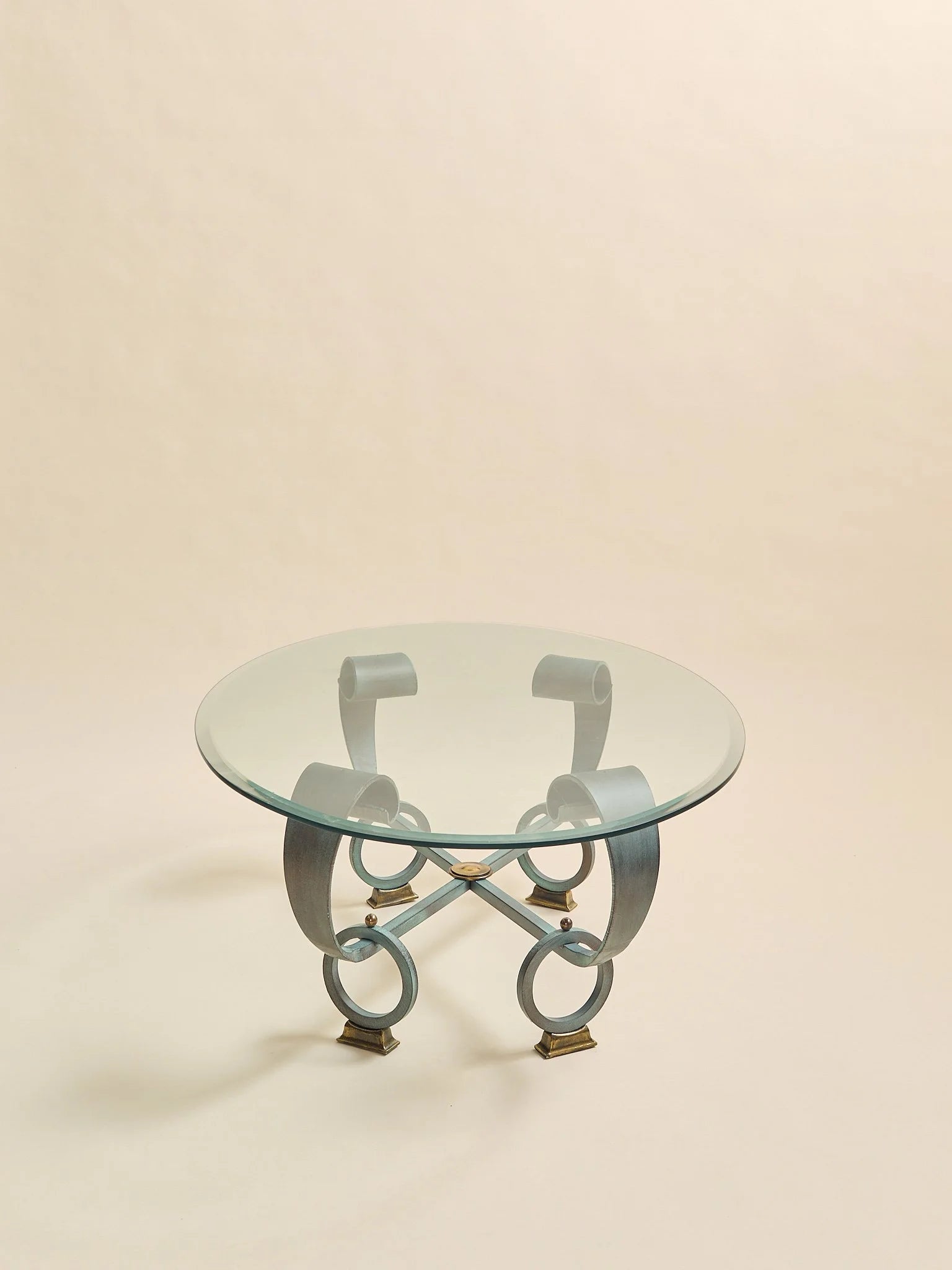 The German Wrought Iron and Glass Coffee Table, 1970sCoffee TablesMiscellanea, etc.