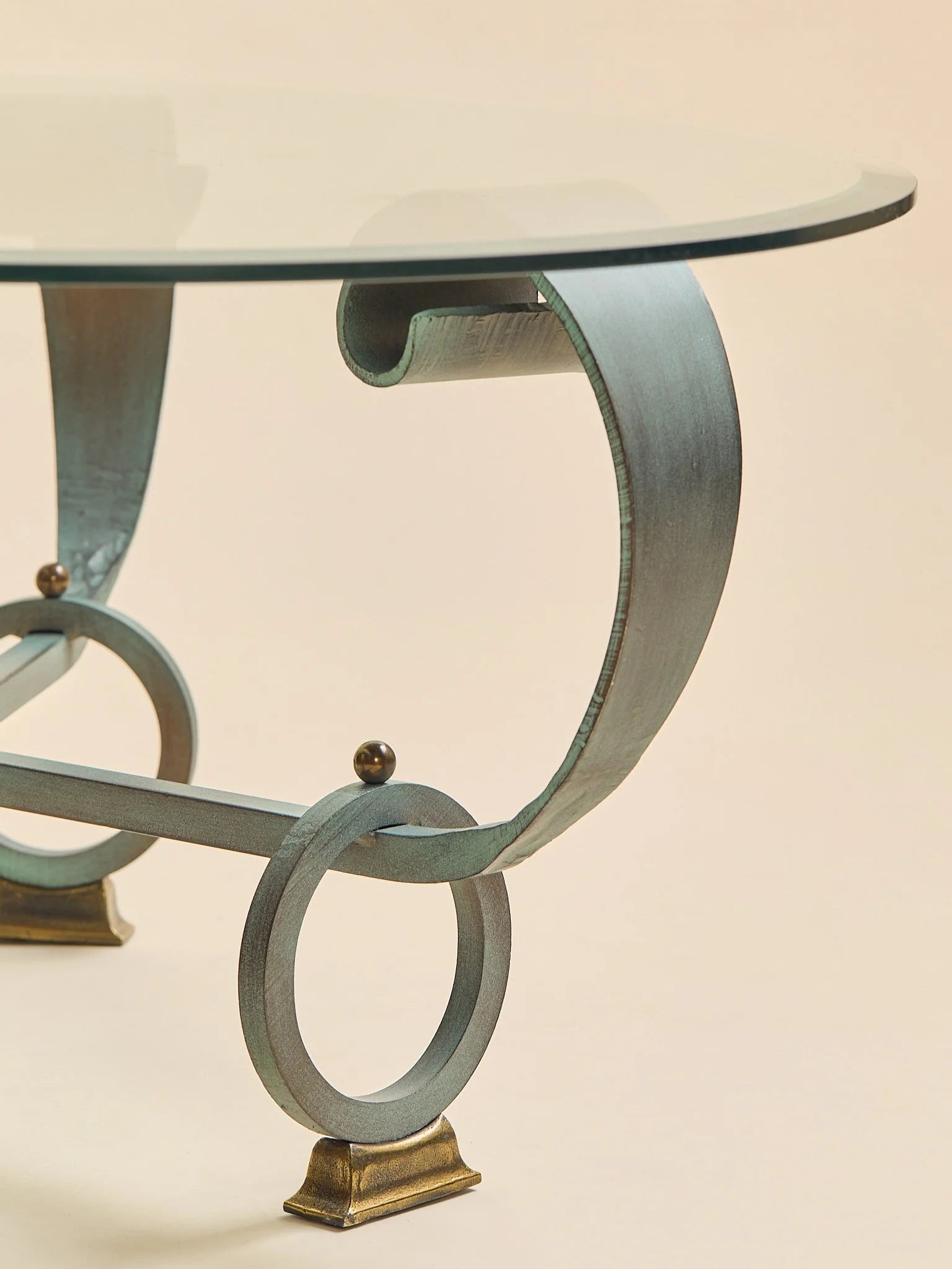 The German Wrought Iron and Glass Coffee Table, 1970sCoffee TablesMiscellanea, etc.