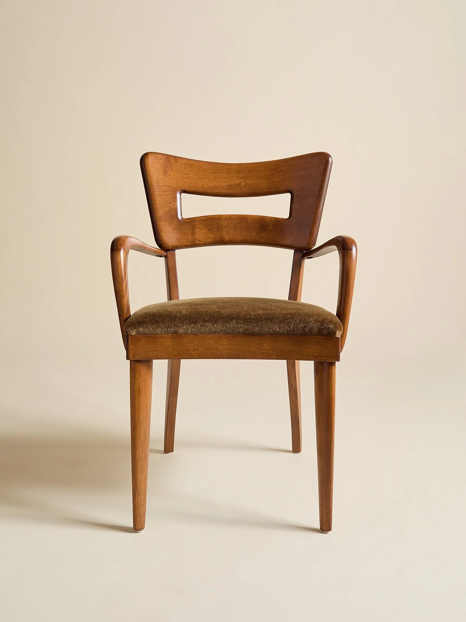 The Vintage Heywood Wakefield M 154 C "Dog Biscuit" Mohair Dining Chairs, 2 AvailableSeatingMiscellanea, etc.