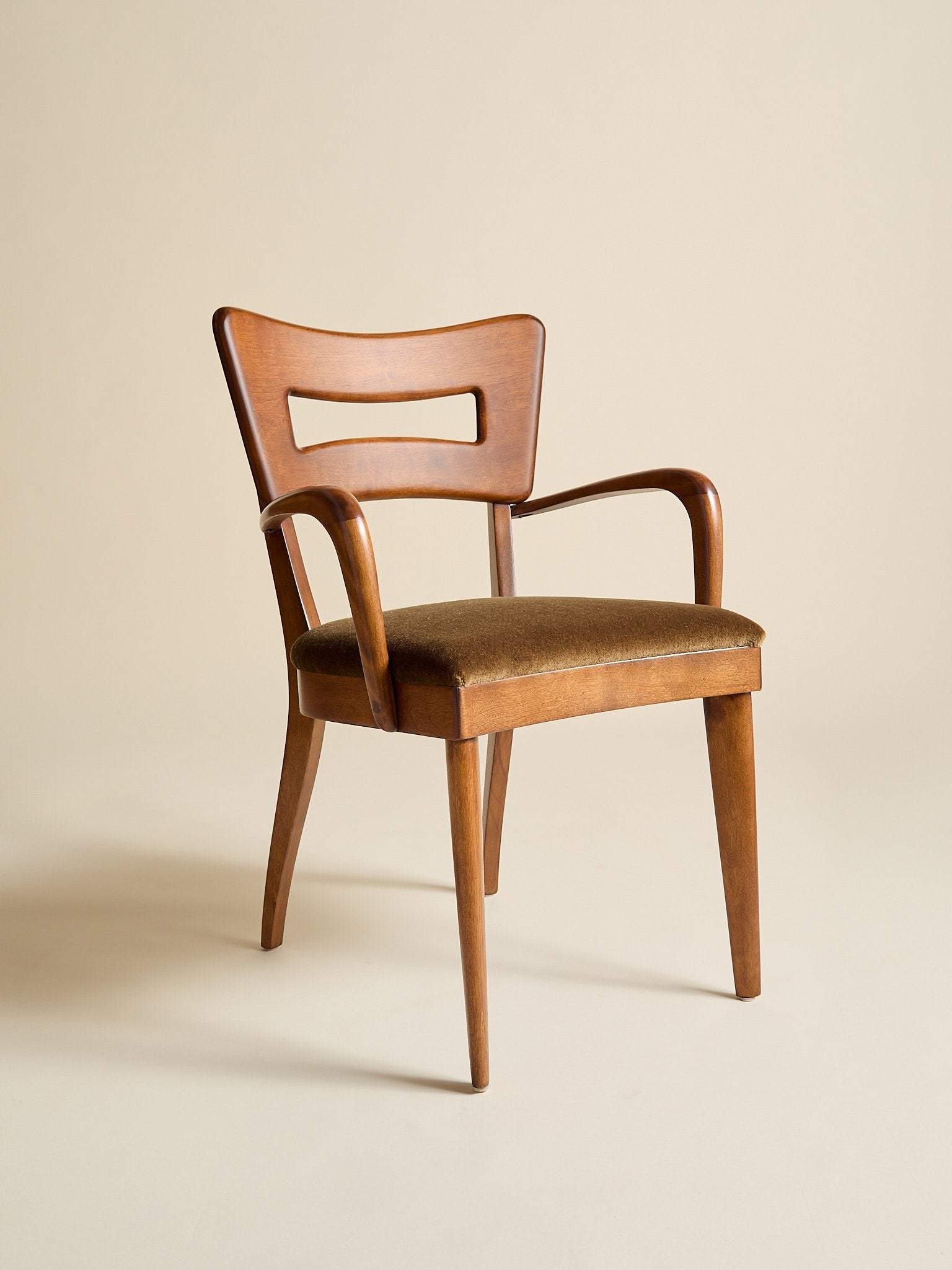 The Vintage Heywood Wakefield M 154 C "Dog Biscuit" Mohair Dining Chairs, 2 AvailableSeatingMiscellanea, etc.