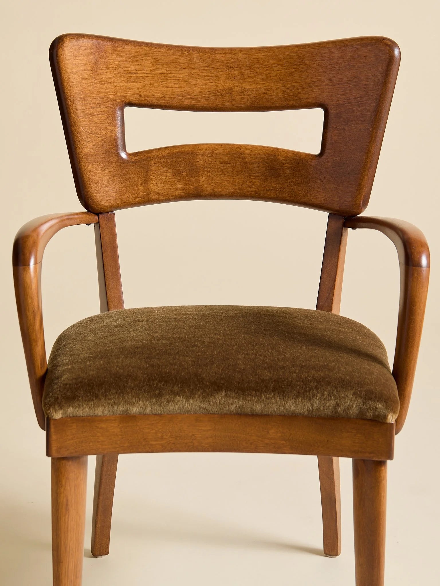 The Vintage Heywood Wakefield M 154 C "Dog Biscuit" Mohair Dining Chairs, 2 AvailableSeatingMiscellanea, etc.