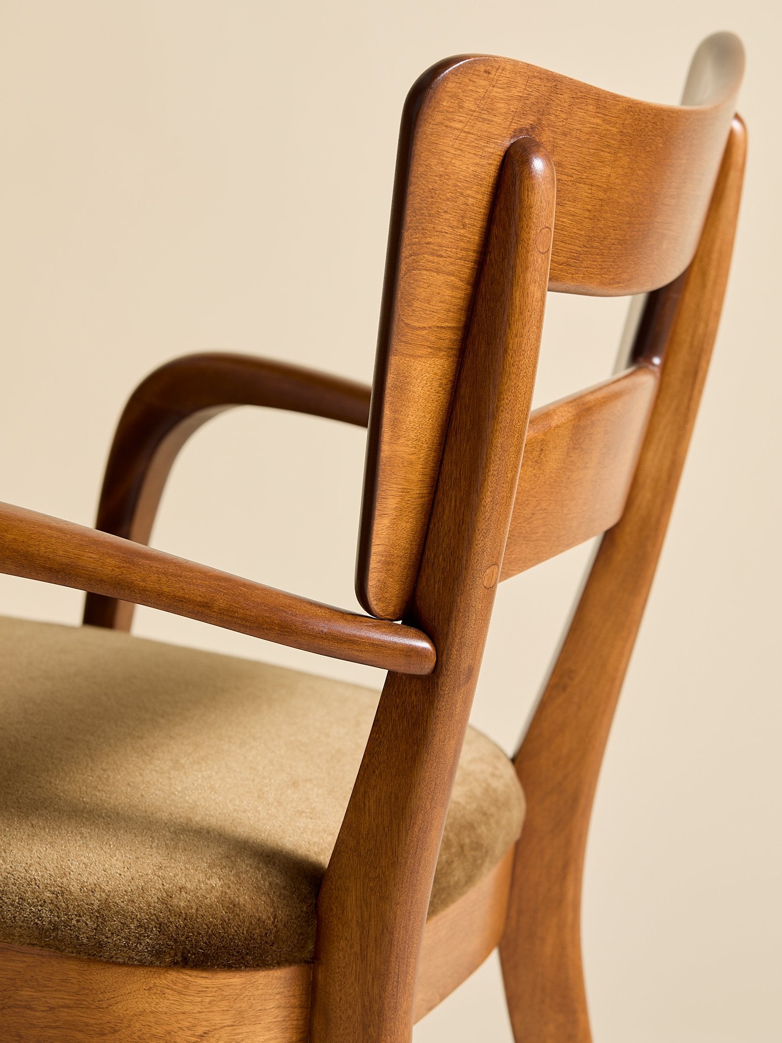 The Vintage Heywood Wakefield M 154 C "Dog Biscuit" Mohair Dining Chairs, 2 AvailableSeatingMiscellanea, etc.