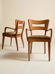 The Vintage Heywood Wakefield M 154 C "Dog Biscuit" Mohair Dining Chairs, 2 AvailableSeatingMiscellanea, etc.