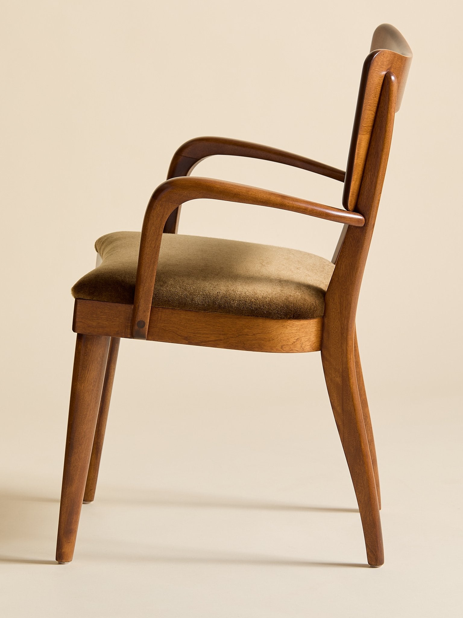 The Vintage Heywood Wakefield M 154 C "Dog Biscuit" Mohair Dining Chairs, 2 AvailableSeatingMiscellanea, etc.