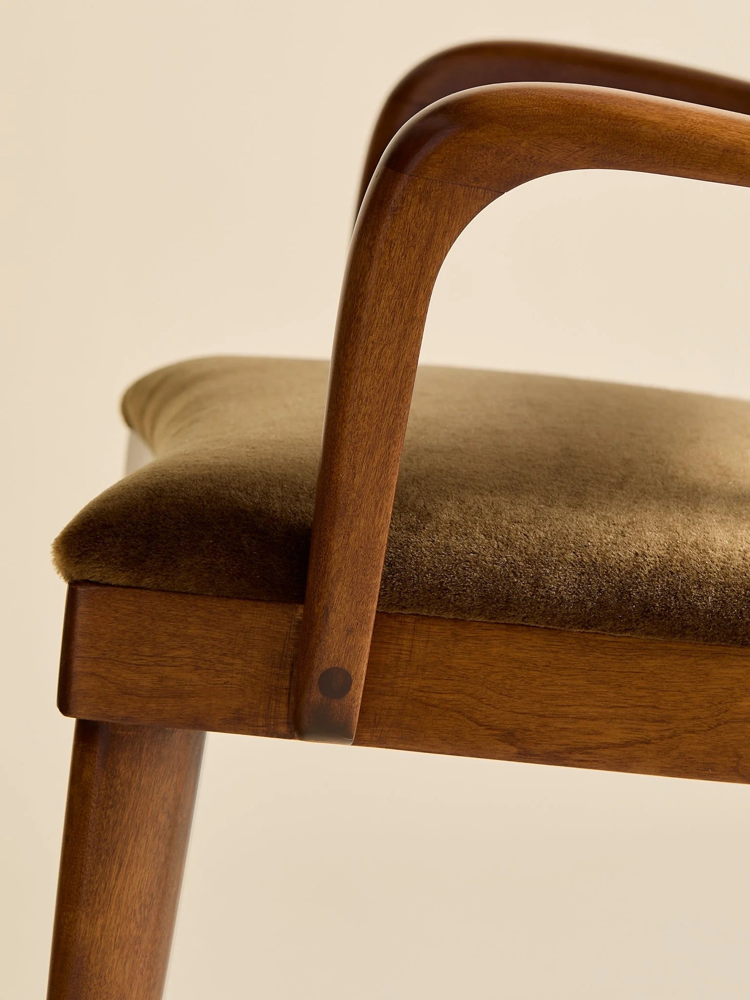 The Vintage Heywood Wakefield M 154 C "Dog Biscuit" Mohair Dining Chairs, 2 AvailableSeatingMiscellanea, etc.
