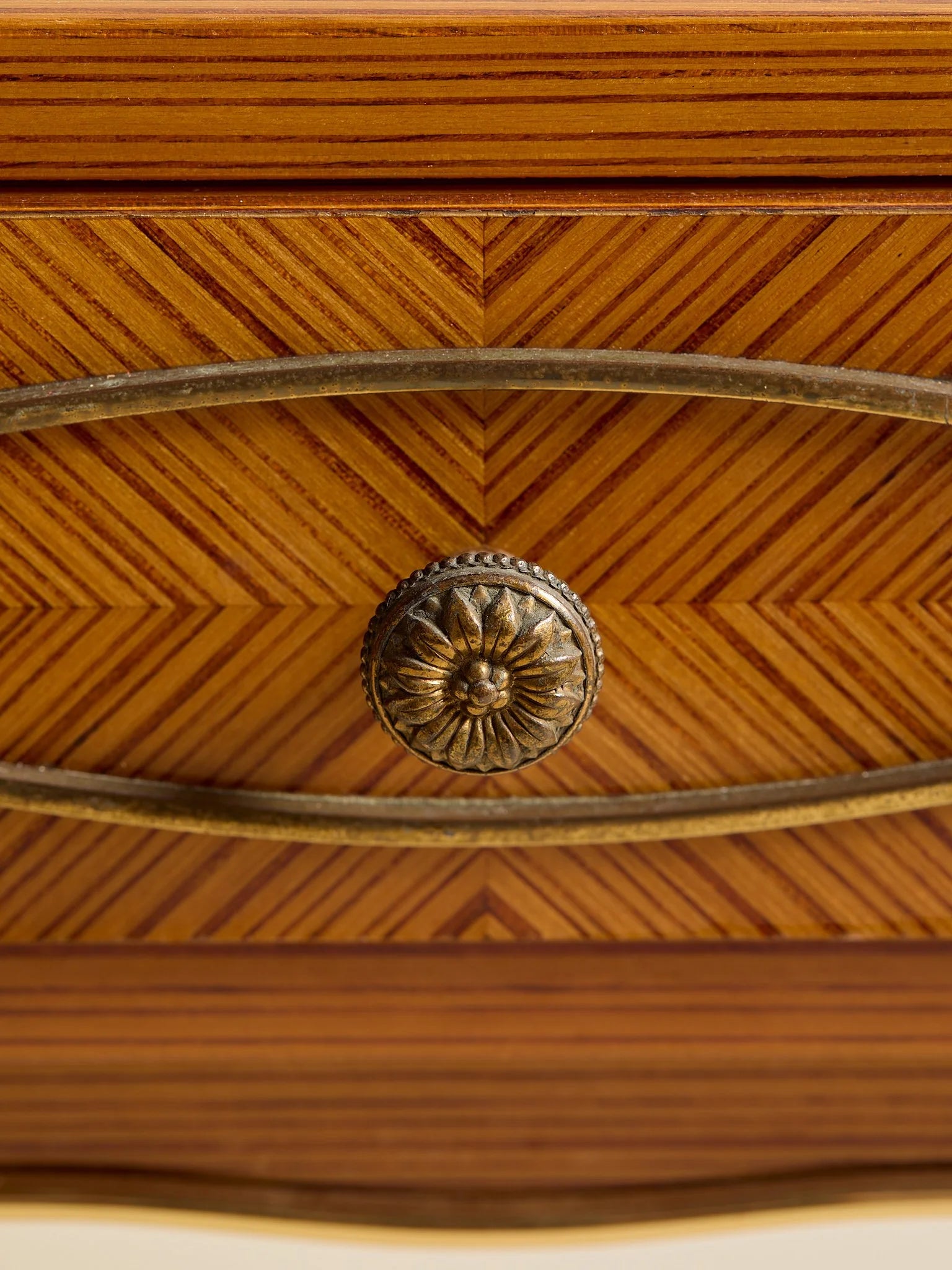 The Vintage French 1950s Nightstands with Bronze HardwareSide TablesMiscellanea, etc.
