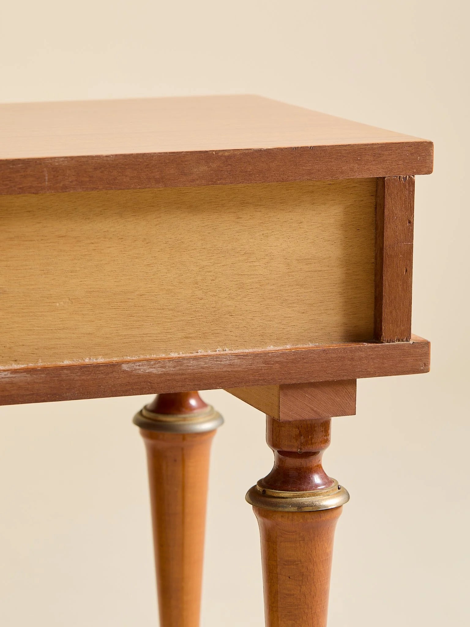 The Vintage French 1950s Nightstands with Bronze HardwareSide TablesMiscellanea, etc.