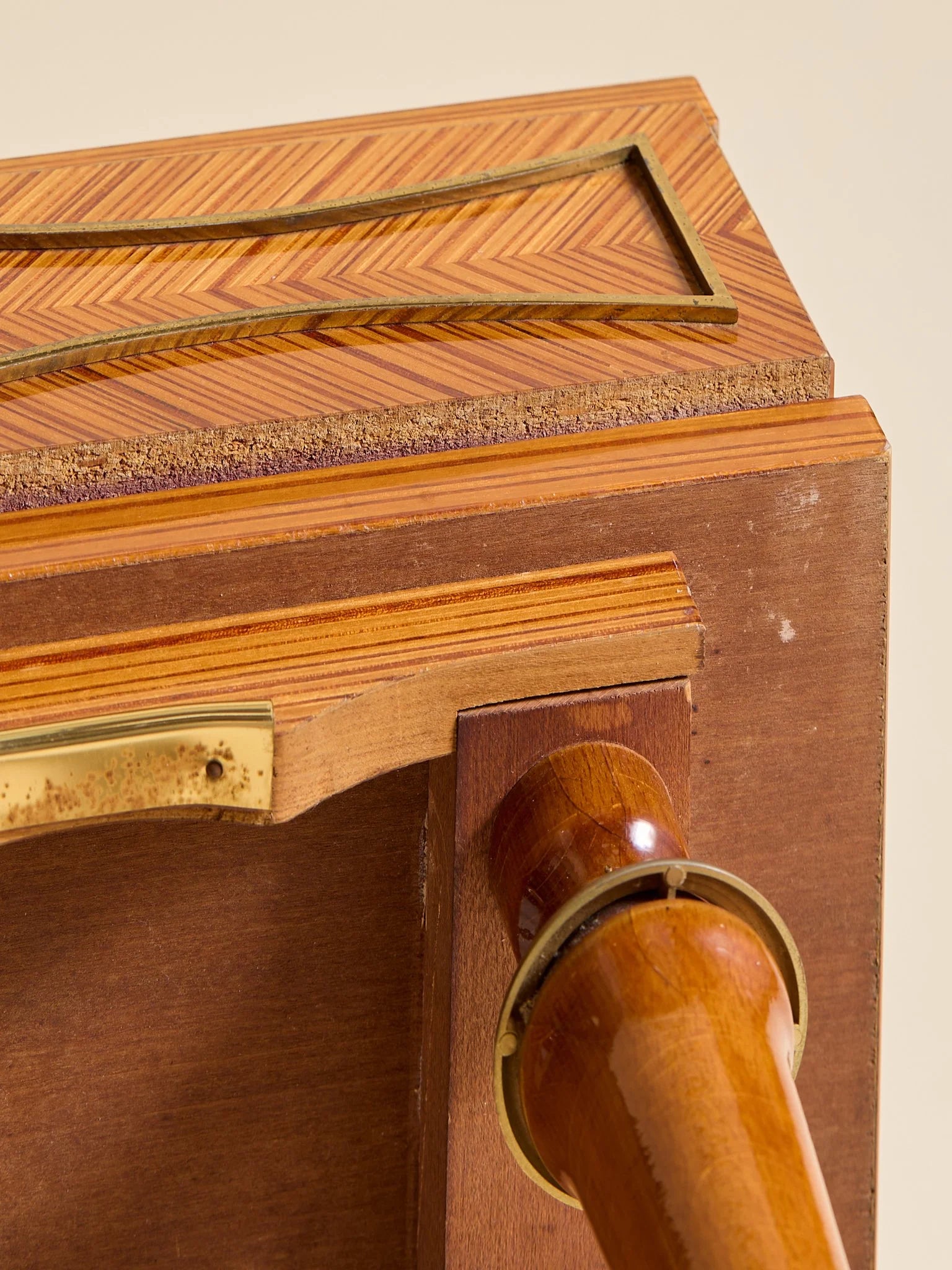 The Vintage French 1950s Nightstands with Bronze HardwareSide TablesMiscellanea, etc.