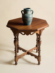 The Victorian Style Walnut Octagonal Accent TableSide TablesMiscellanea, etc.
