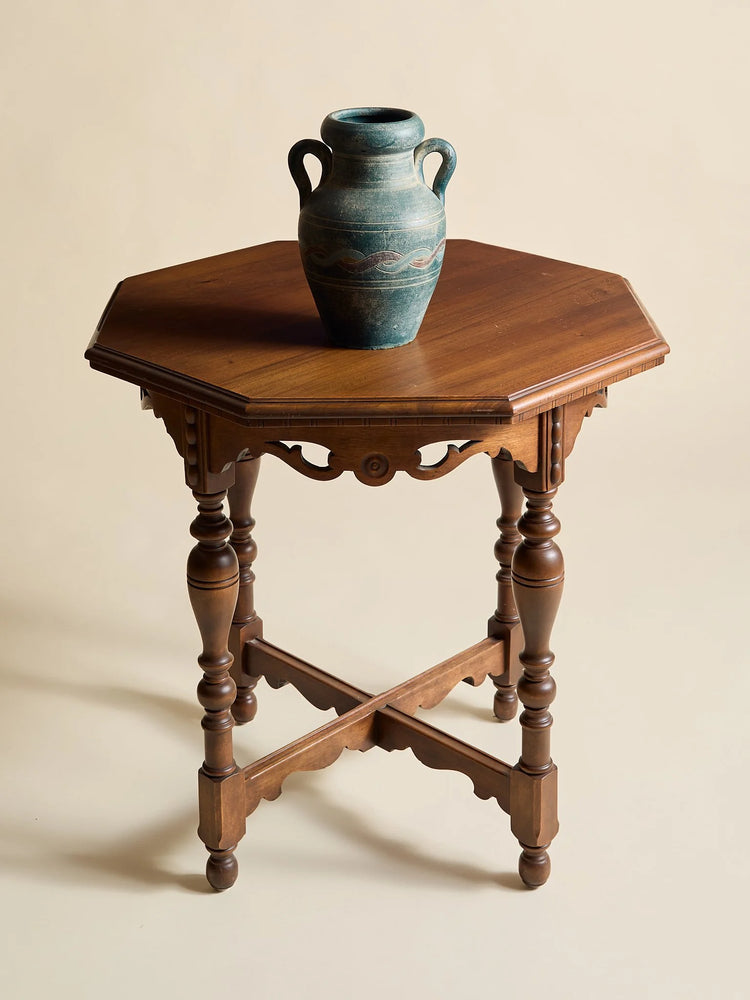 The Victorian Style Walnut Octagonal Accent TableSide TablesMiscellanea, etc.