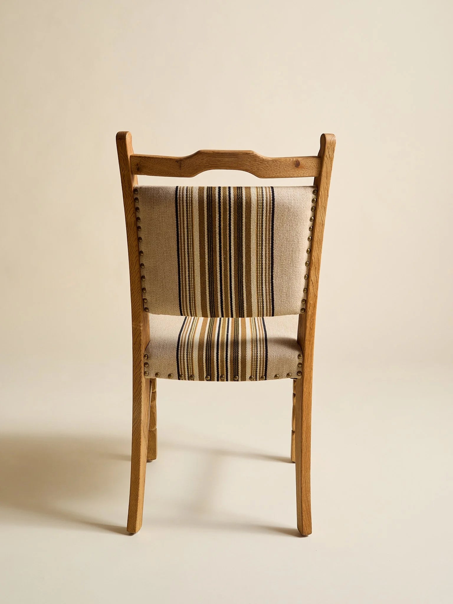 The Vintage Brown Stripe Henning Kjaernulf Dining Chairs, 6 AvailableSeatingMiscellanea, etc.