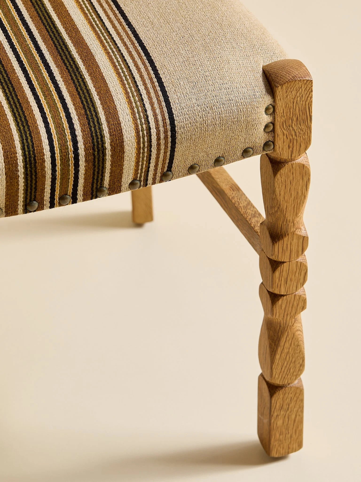 The Vintage Brown Stripe Henning Kjaernulf Dining Chairs, 6 AvailableSeatingMiscellanea, etc.