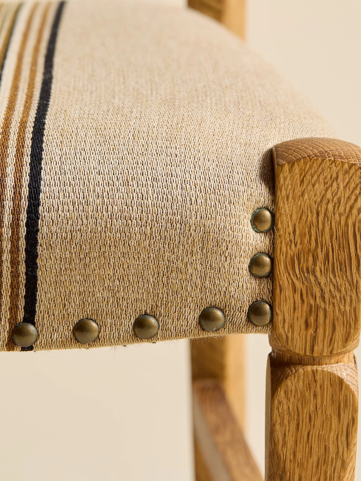 The Vintage Brown Stripe Henning Kjaernulf Dining Chairs, 6 AvailableSeatingMiscellanea, etc.