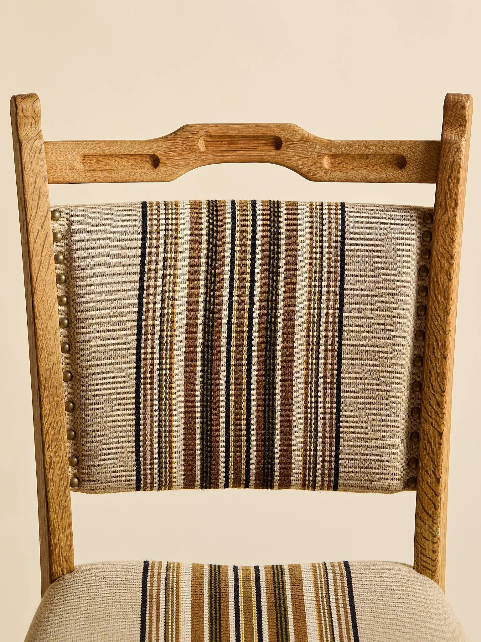 The Vintage Brown Stripe Henning Kjaernulf Dining Chairs, 6 AvailableSeatingMiscellanea, etc.