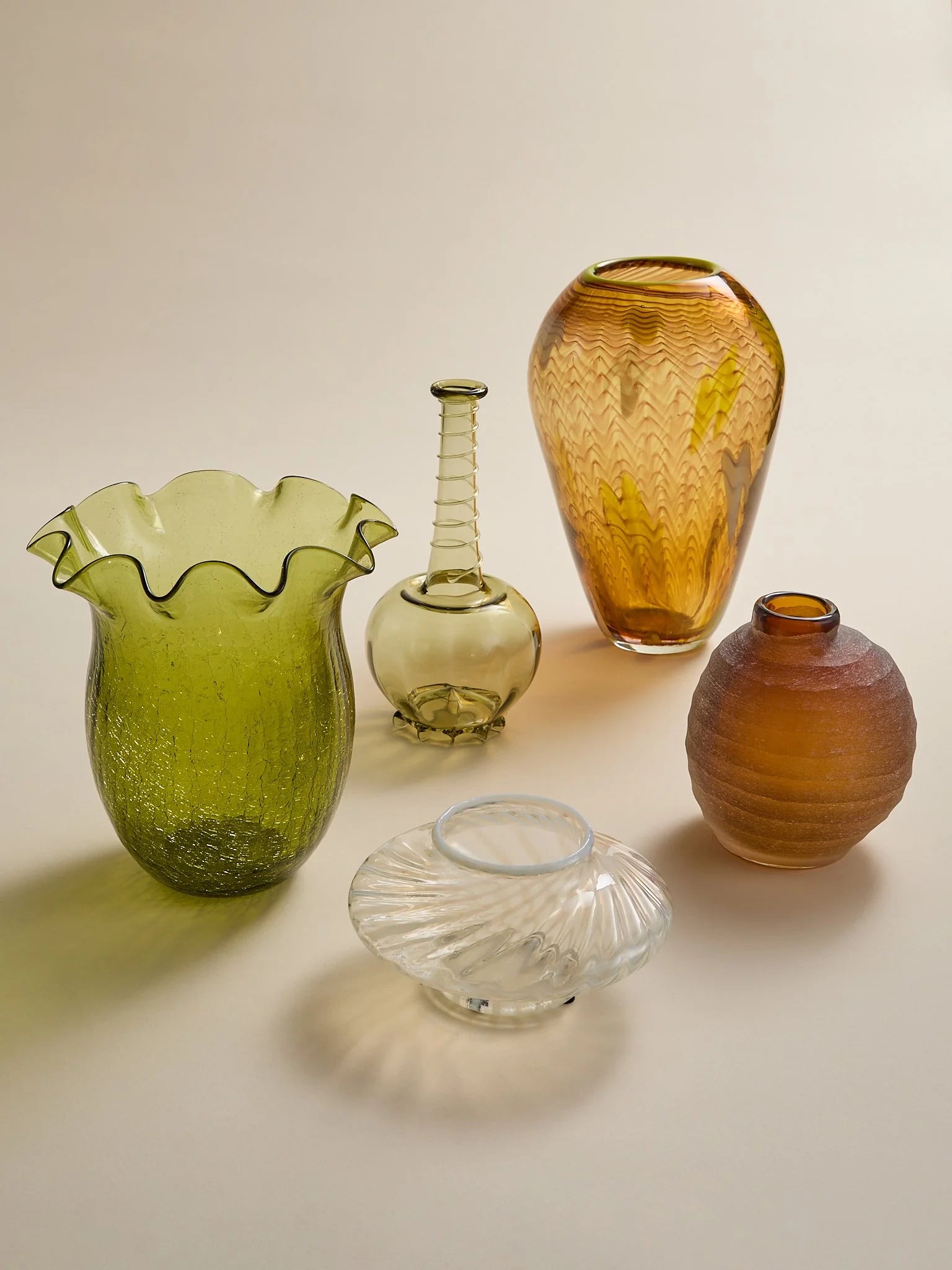 The Vintage Handblown Glass Swirl DishVasesMiscellanea, etc.