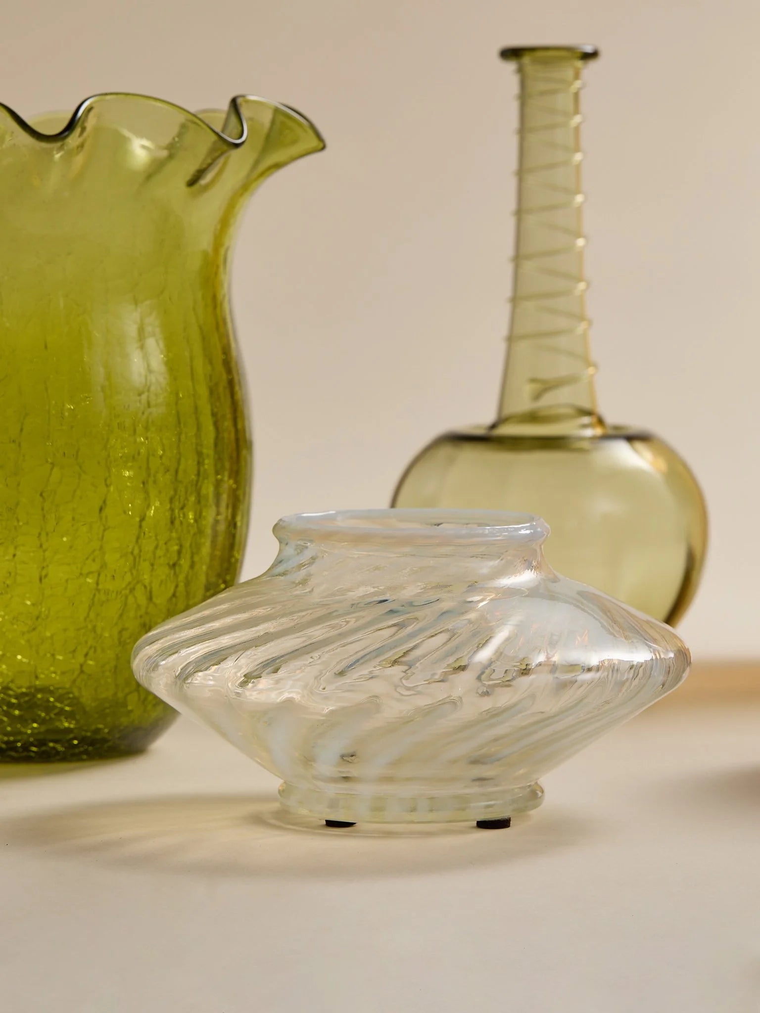 The Vintage Handblown Glass Swirl DishVasesMiscellanea, etc.