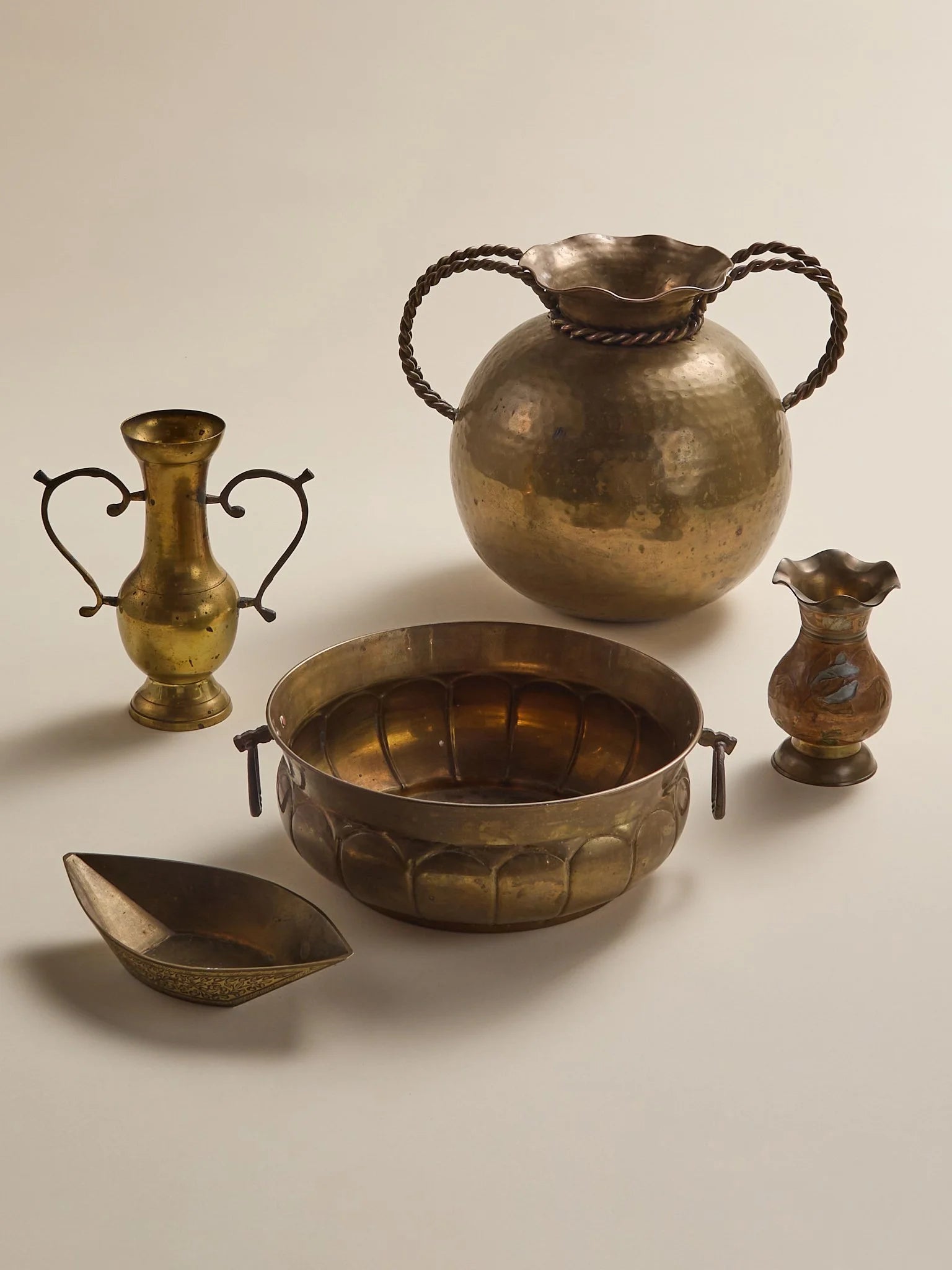 The Vintage Brass Scalloped BowlTrays and BowlsMiscellanea, etc.