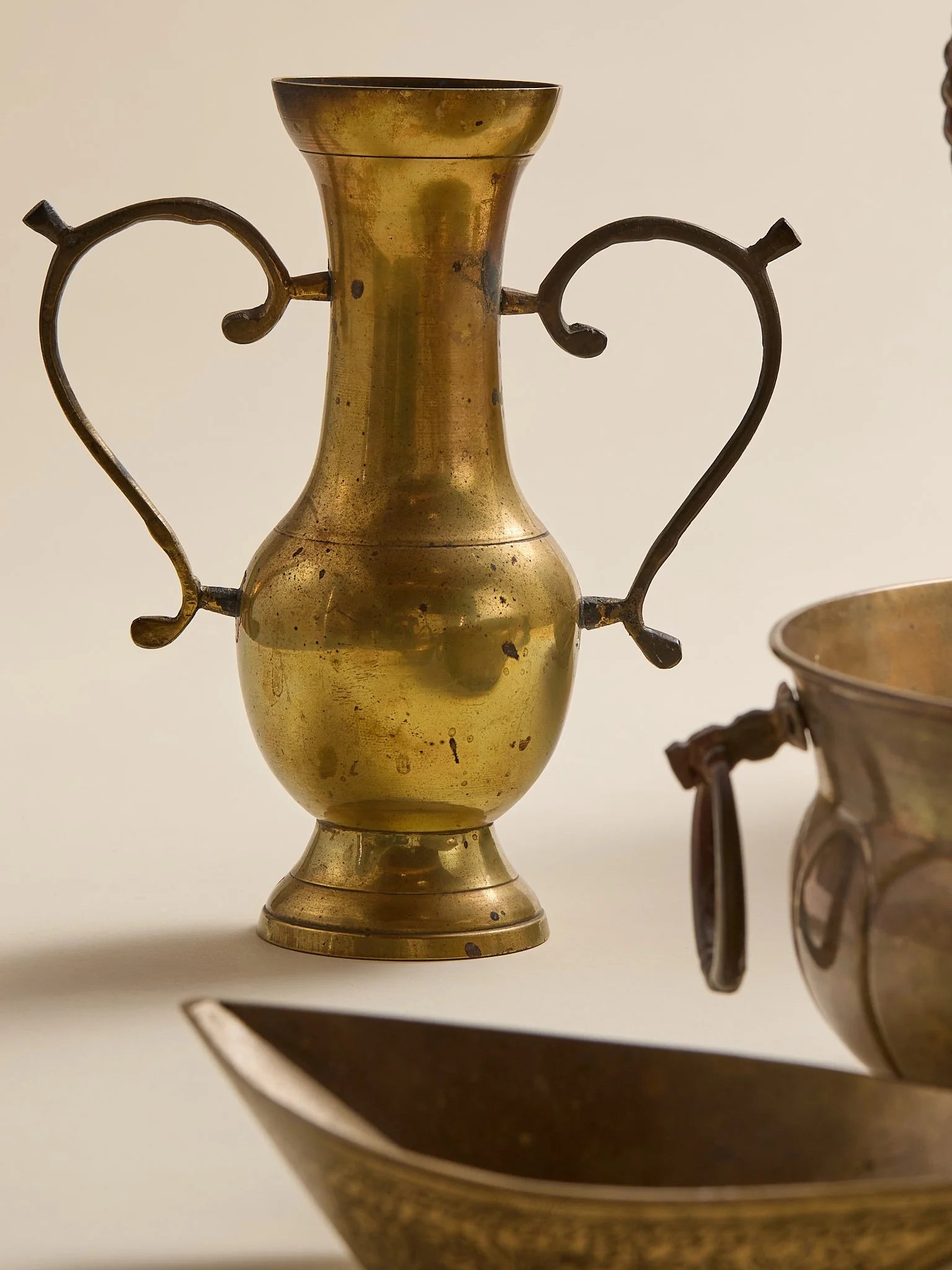 The Vintage Brass Ornate Arm VesselVasesMiscellanea, etc.