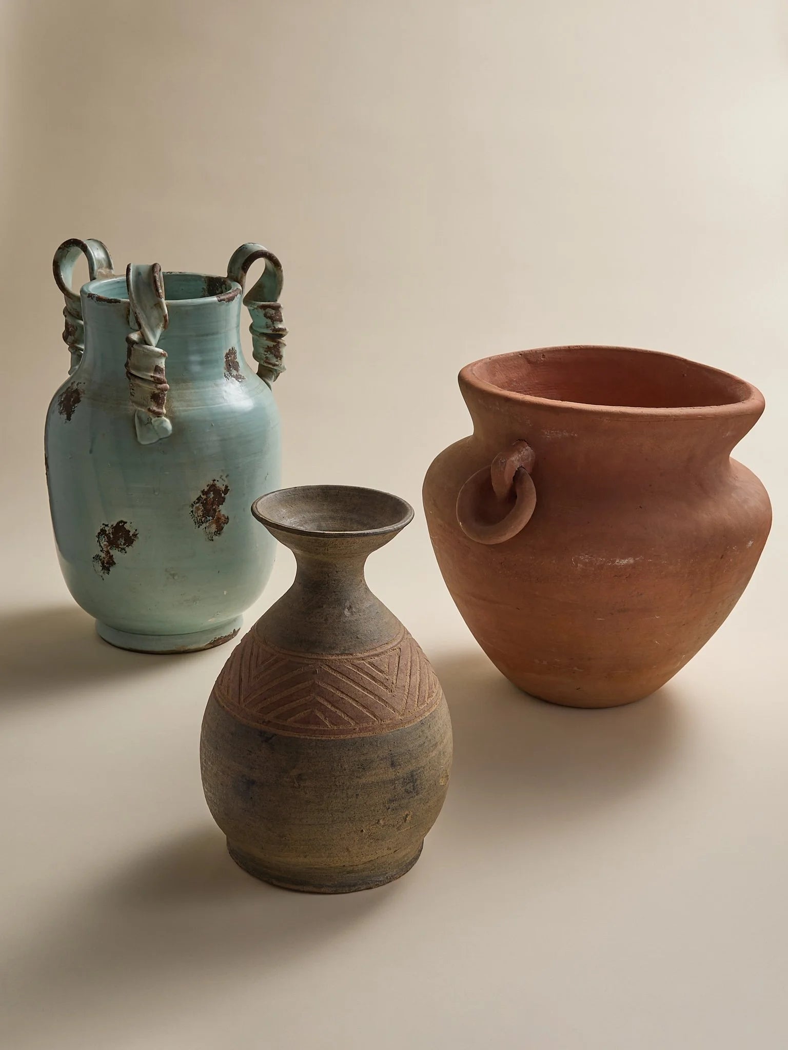 The Vintage Mexican Green and Terracotta VaseVasesMiscellanea, etc.