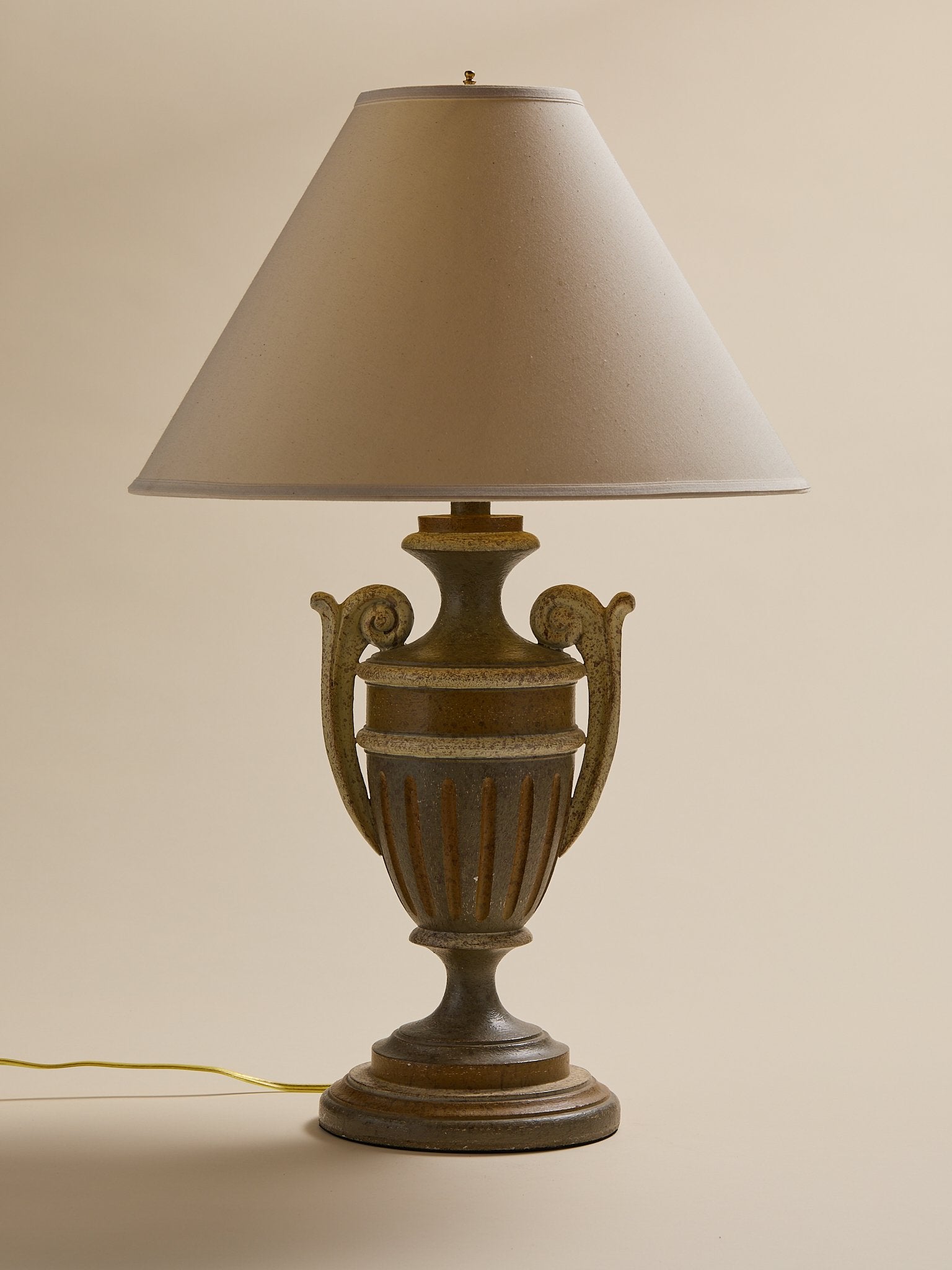 The Vintage Carved Wood Speckled Urn LampTable LampsMiscellanea, etc.