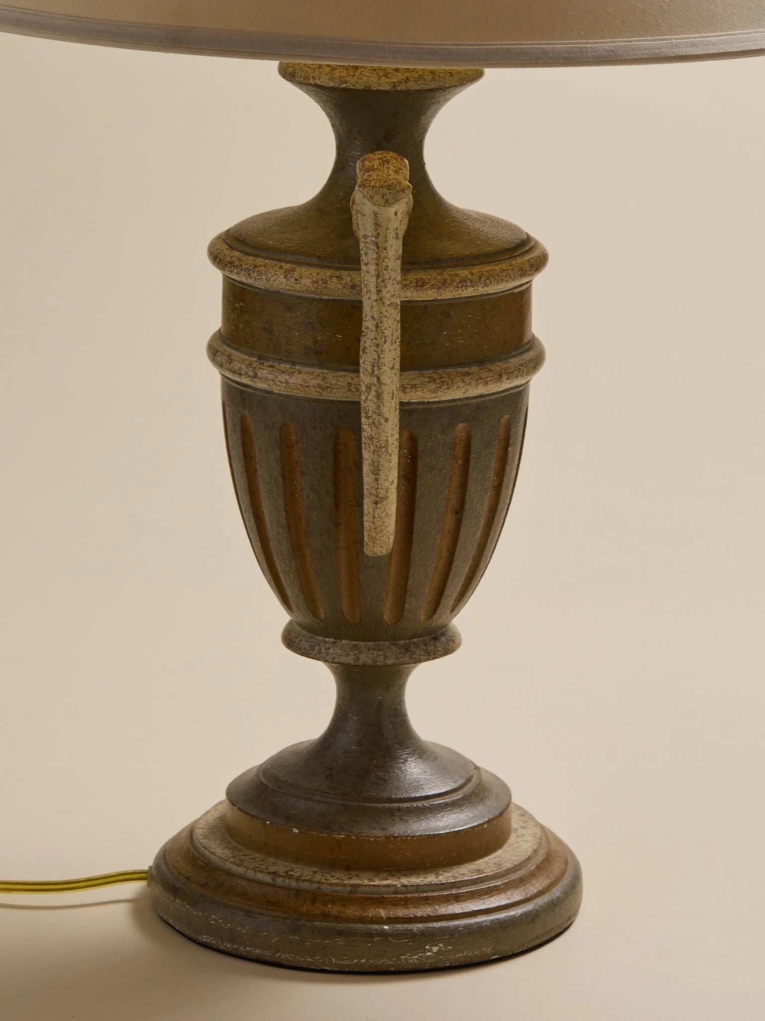 The Vintage Carved Wood Speckled Urn LampTable LampsMiscellanea, etc.