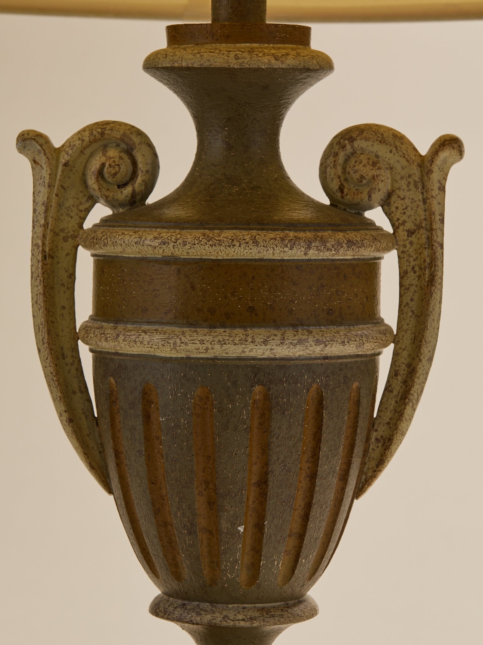 The Vintage Carved Wood Speckled Urn LampTable LampsMiscellanea, etc.