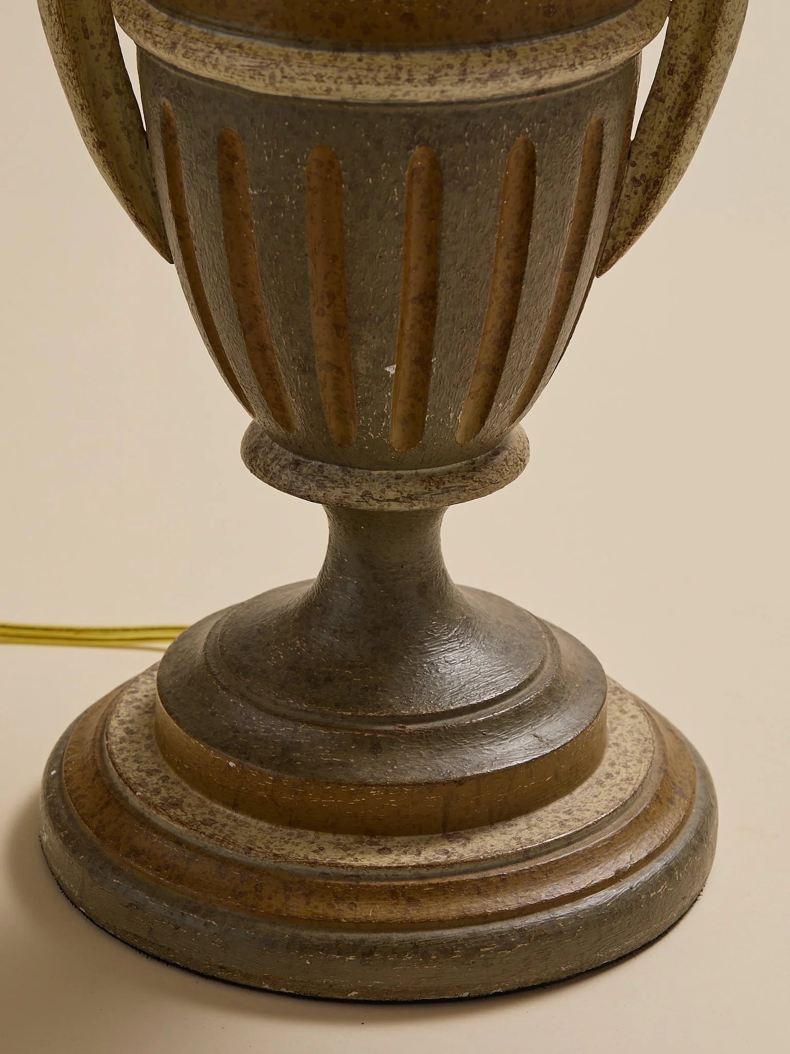 The Vintage Carved Wood Speckled Urn LampTable LampsMiscellanea, etc.