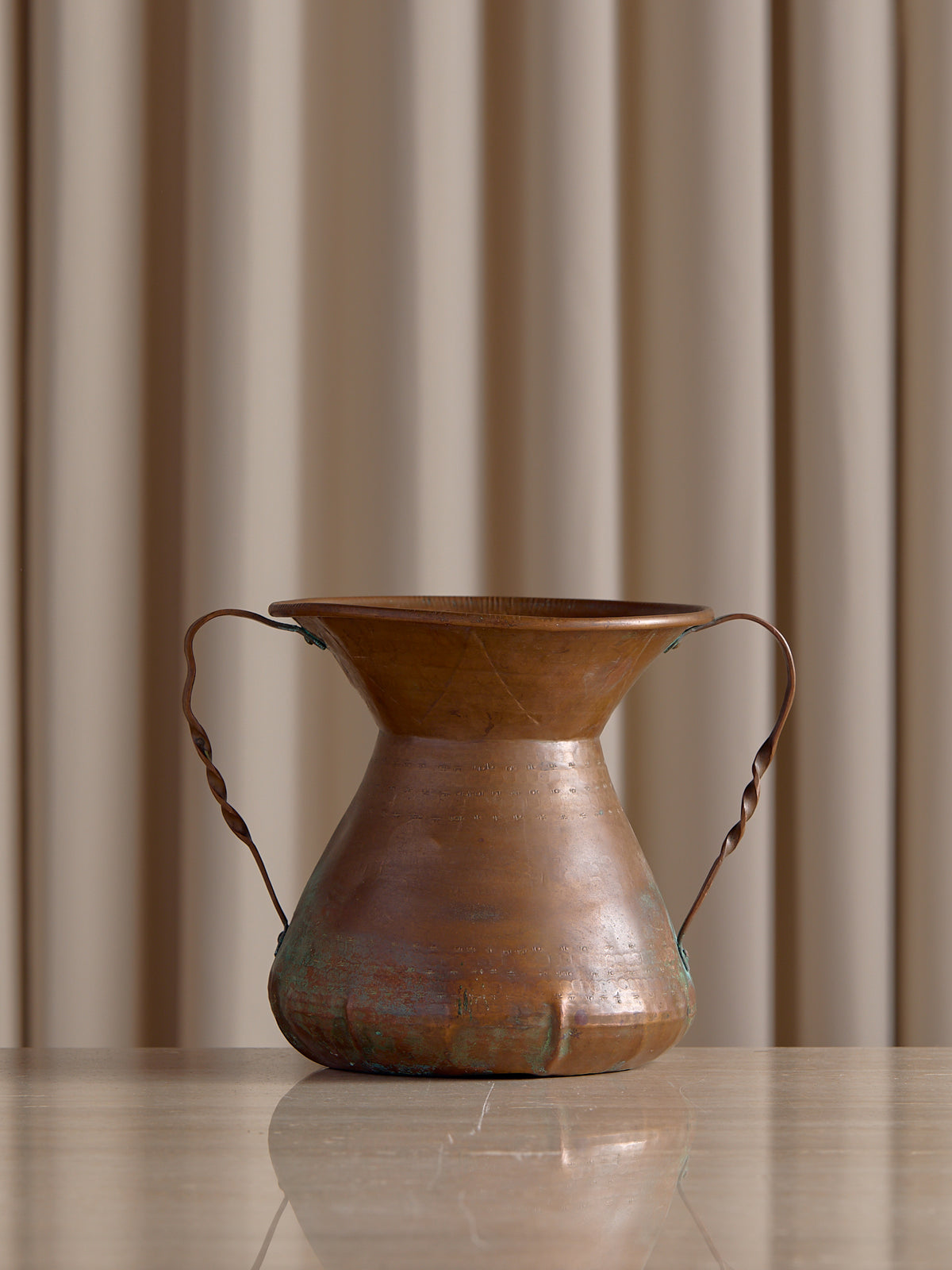 The Vintage Two Handled Copper VesselVasesMiscellanea, etc.
