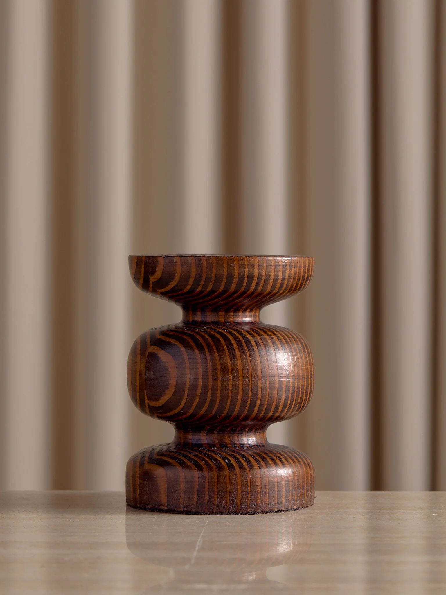 The Vintage Carved Wood MCM Candle StickCandle HoldersMiscellanea, etc.