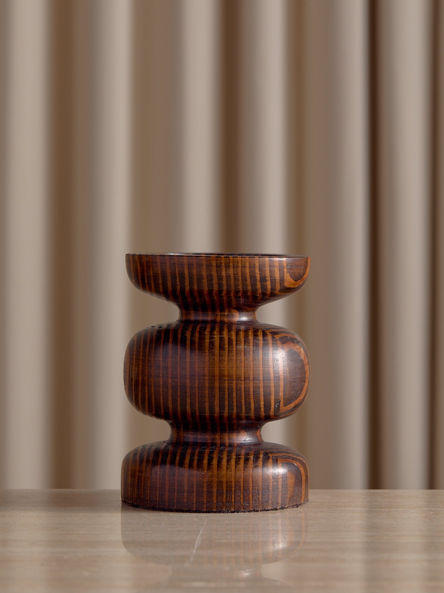 The Vintage Carved Wood MCM Candle StickCandle HoldersMiscellanea, etc.