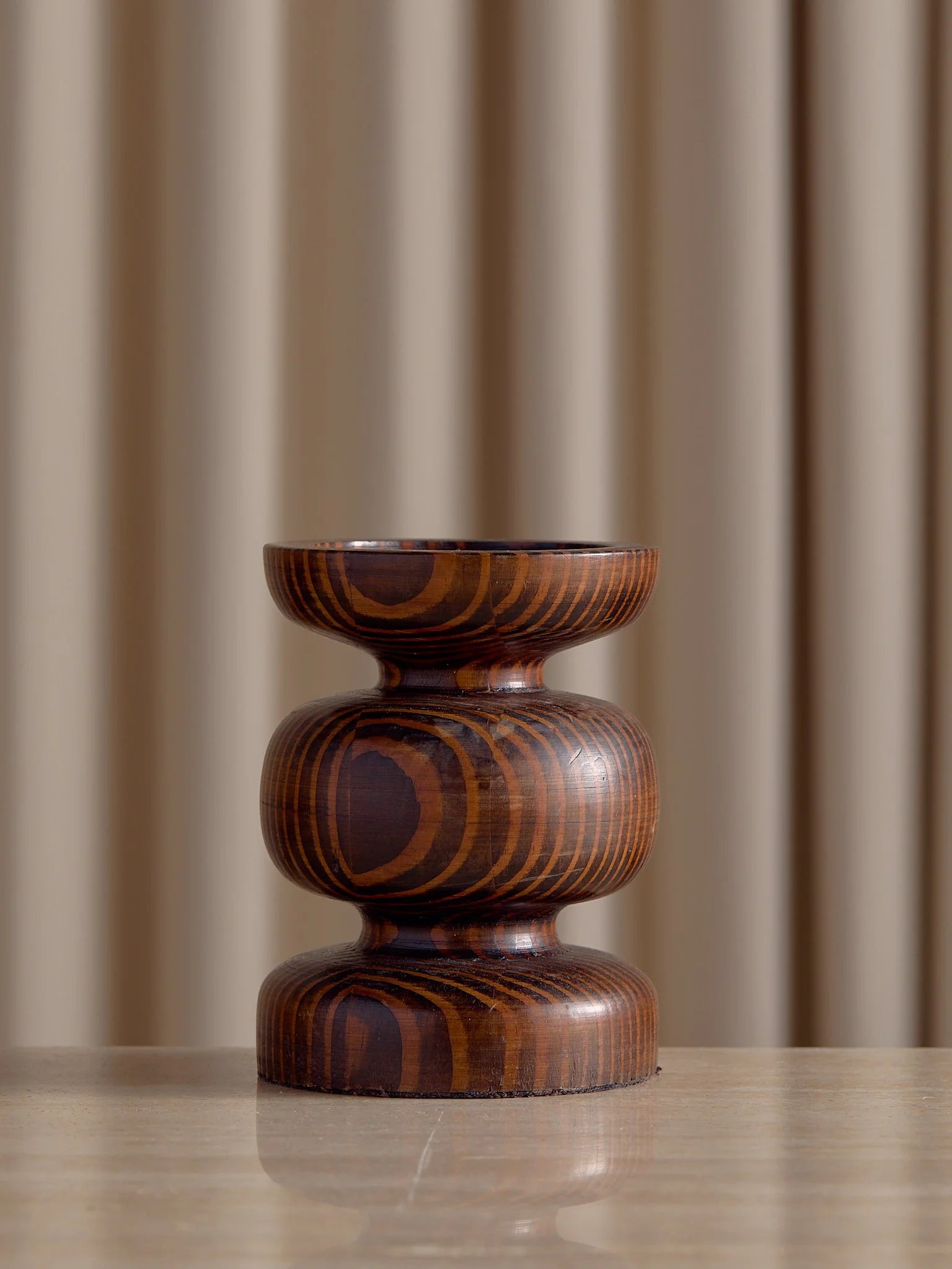 The Vintage Carved Wood MCM Candle StickCandle HoldersMiscellanea, etc.