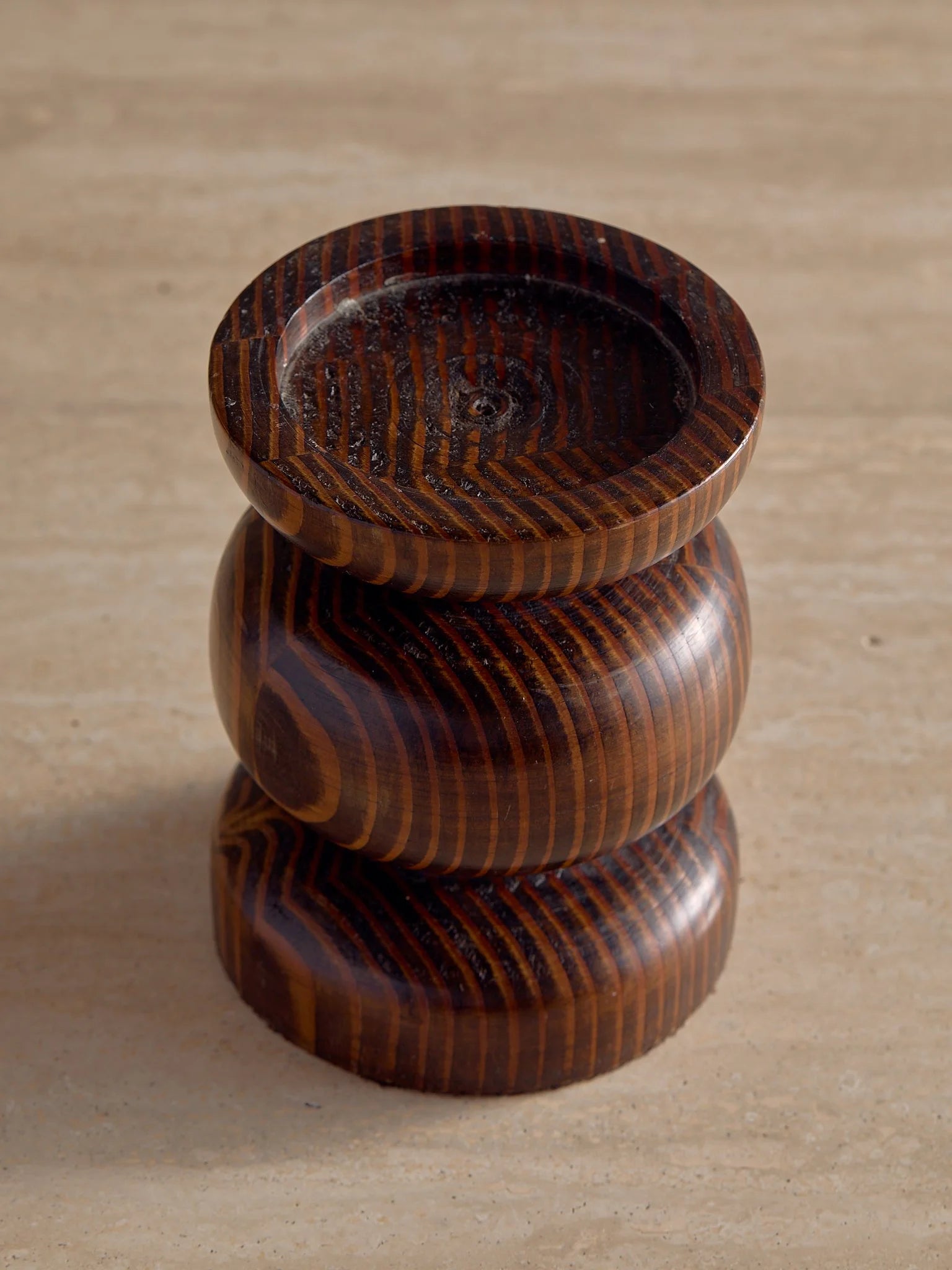 The Vintage Carved Wood MCM Candle StickCandle HoldersMiscellanea, etc.