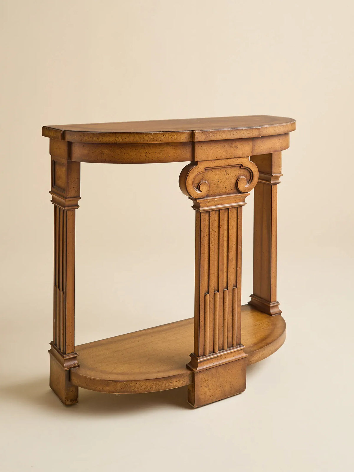 The Vintage Neoclassical Style Wood Demilune Console TableConsole TablesMiscellanea, etc.