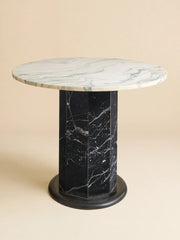 The Vintage Black & White Marble Pedestal TableDining TablesMiscellanea, etc.