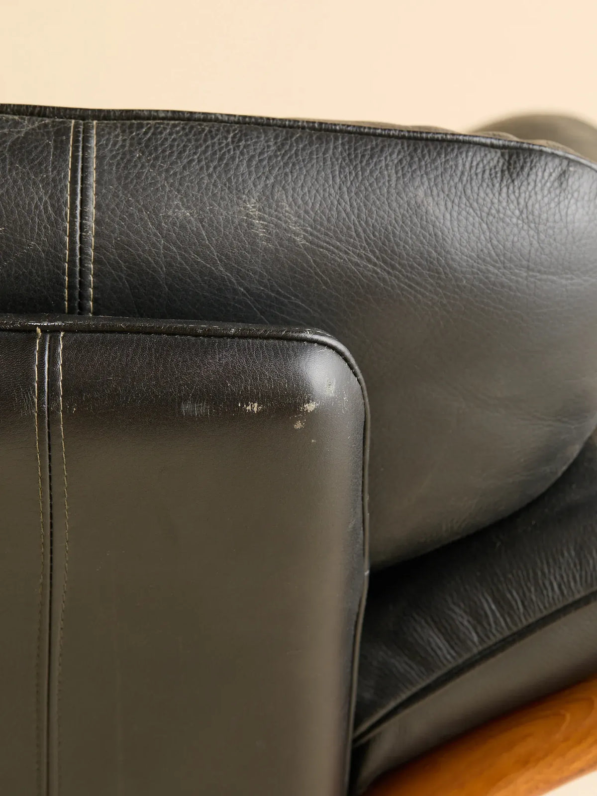 The Vintage Danish Teak & Leather SofaSeatingMiscellanea, etc.
