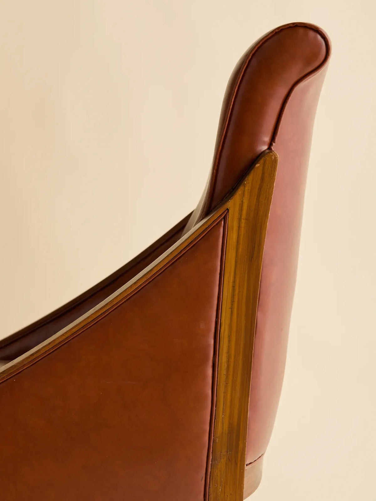 The Vintage English Art Deco Leather Accent ChairsSeatingMiscellanea, etc.