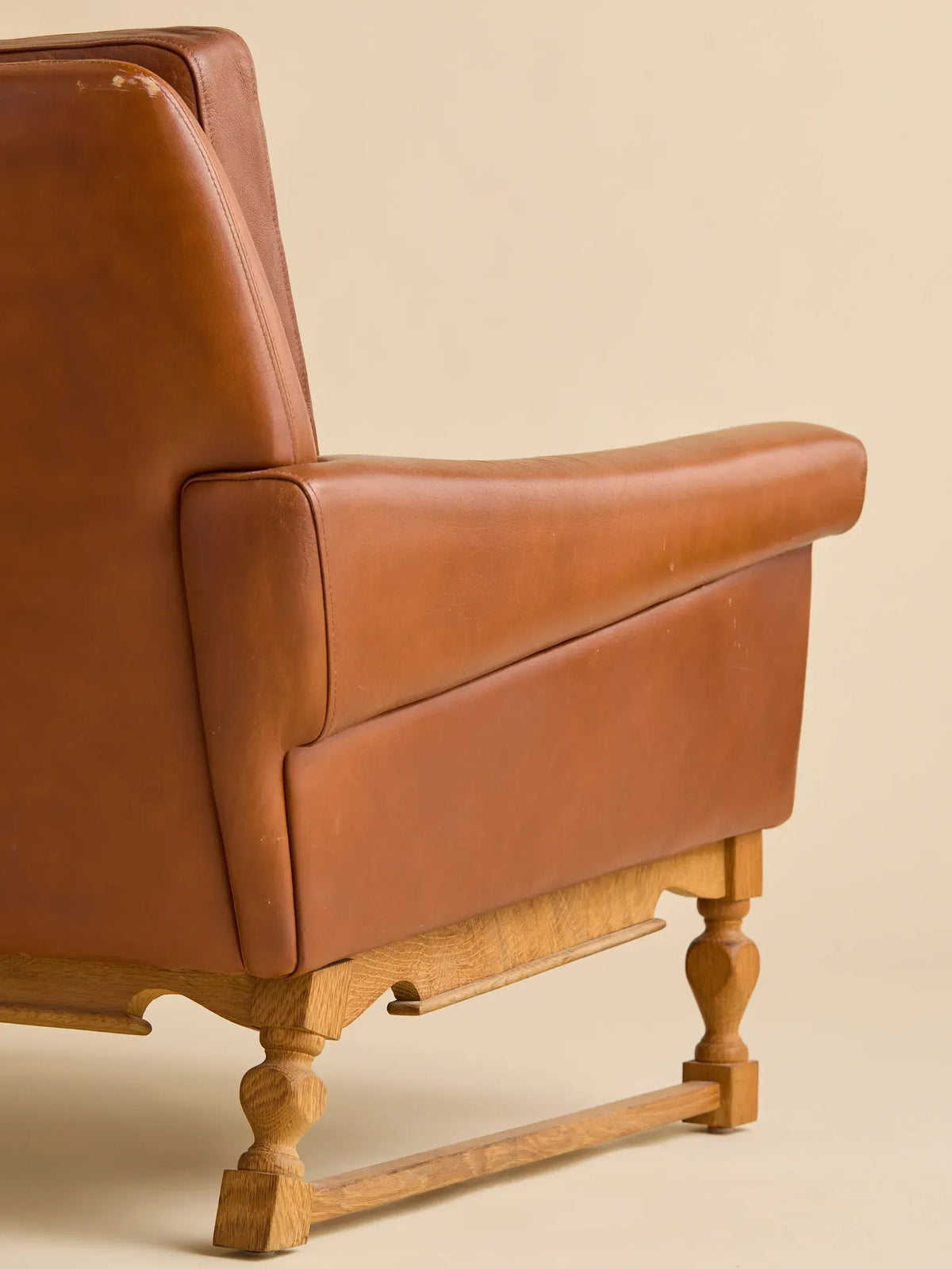 The Vintage Danish Mid-Century Leather LoveseatSeatingMiscellanea, etc.