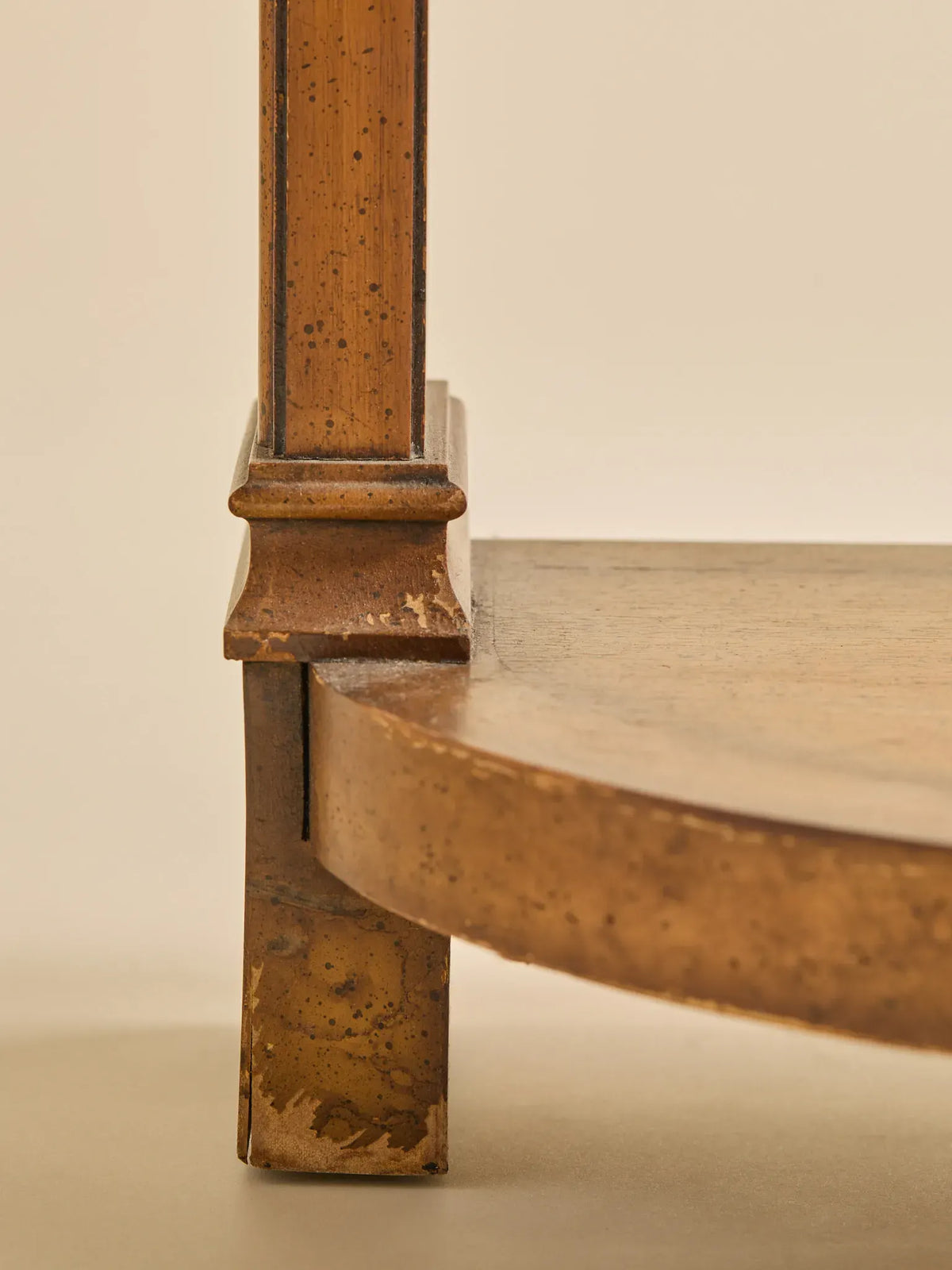 The Vintage Neoclassical Style Wood Demilune Console TableConsole TablesMiscellanea, etc.