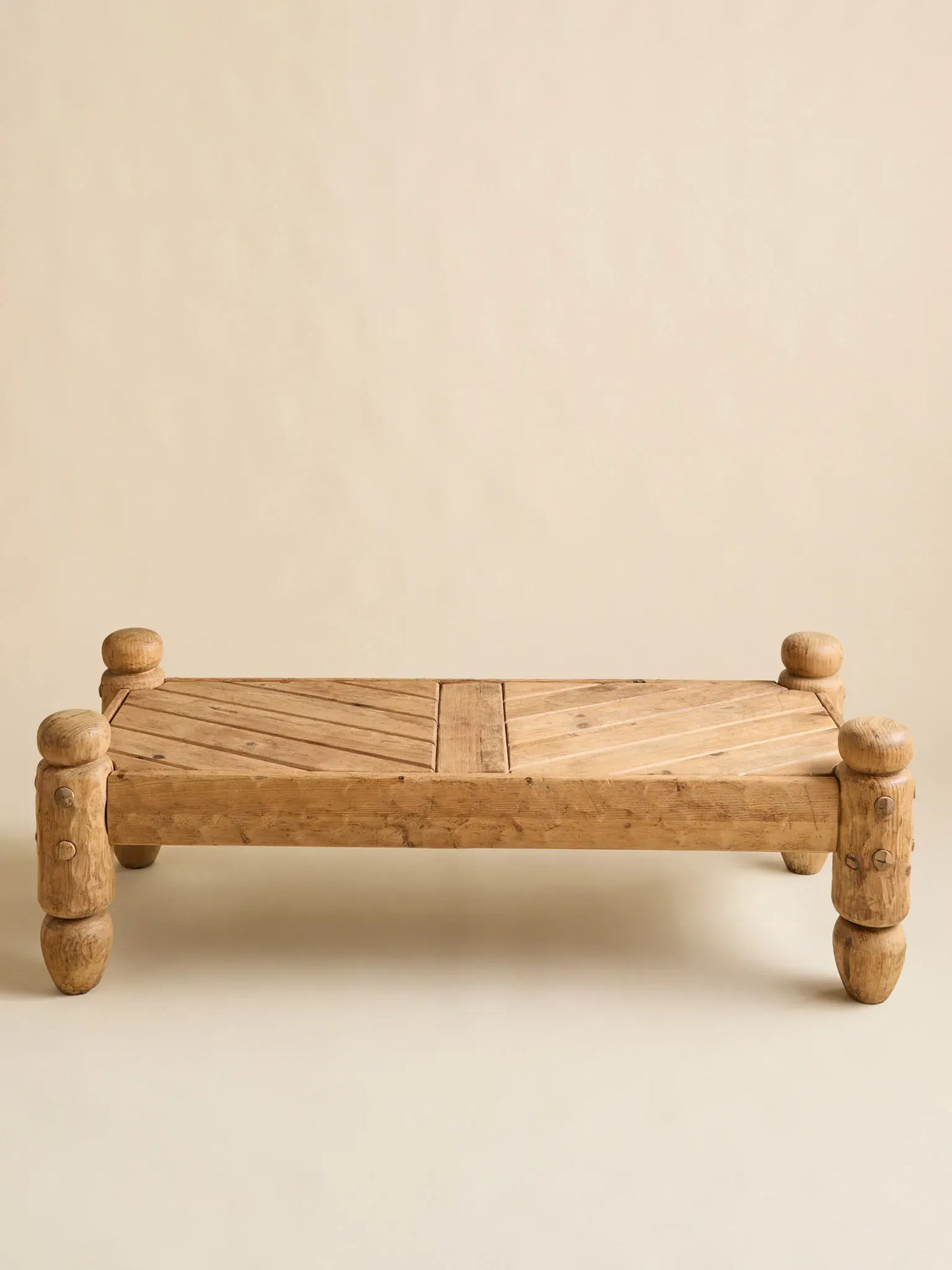 The Brutalist Pine Baluster Turned Leg Coffee TableCoffee TablesMiscellanea, etc.