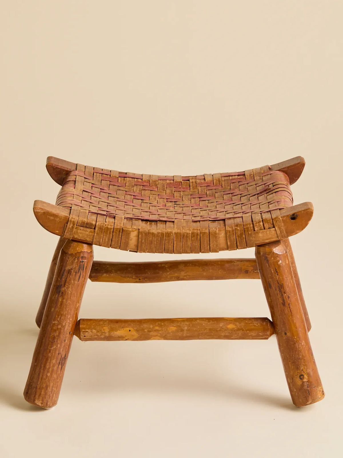 The Vintage Woven Red and Brown StoolSeatingMiscellanea, etc.