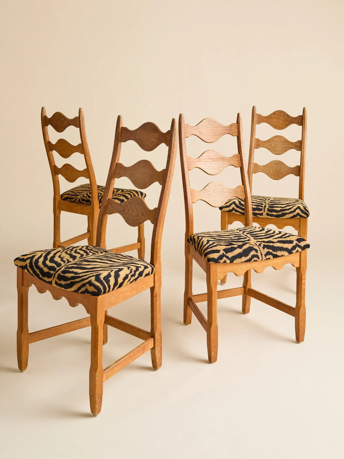 The Vintage Henning Kjaernulf Danish Oak Dining Chairs, 1960s, 4 AvailableSeatingMiscellanea, etc.