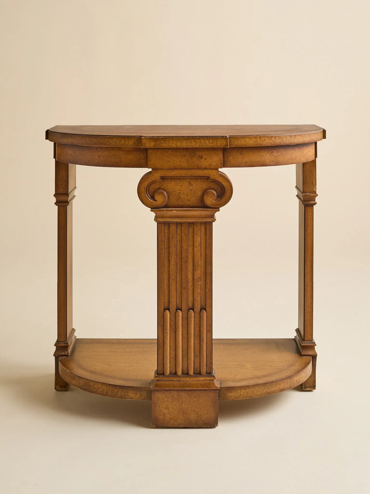 The Vintage Neoclassical Style Wood Demilune Console TableConsole TablesMiscellanea, etc.