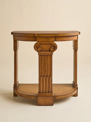 The Vintage Neoclassical Style Wood Demilune Console TableConsole TablesMiscellanea, etc.
