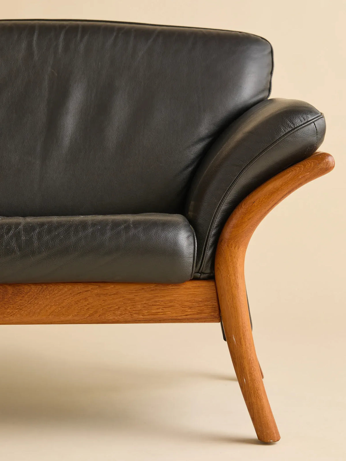The Vintage Danish Teak & Leather SofaSeatingMiscellanea, etc.