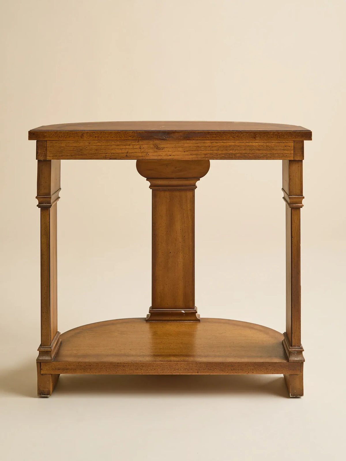 The Vintage Neoclassical Style Wood Demilune Console TableConsole TablesMiscellanea, etc.