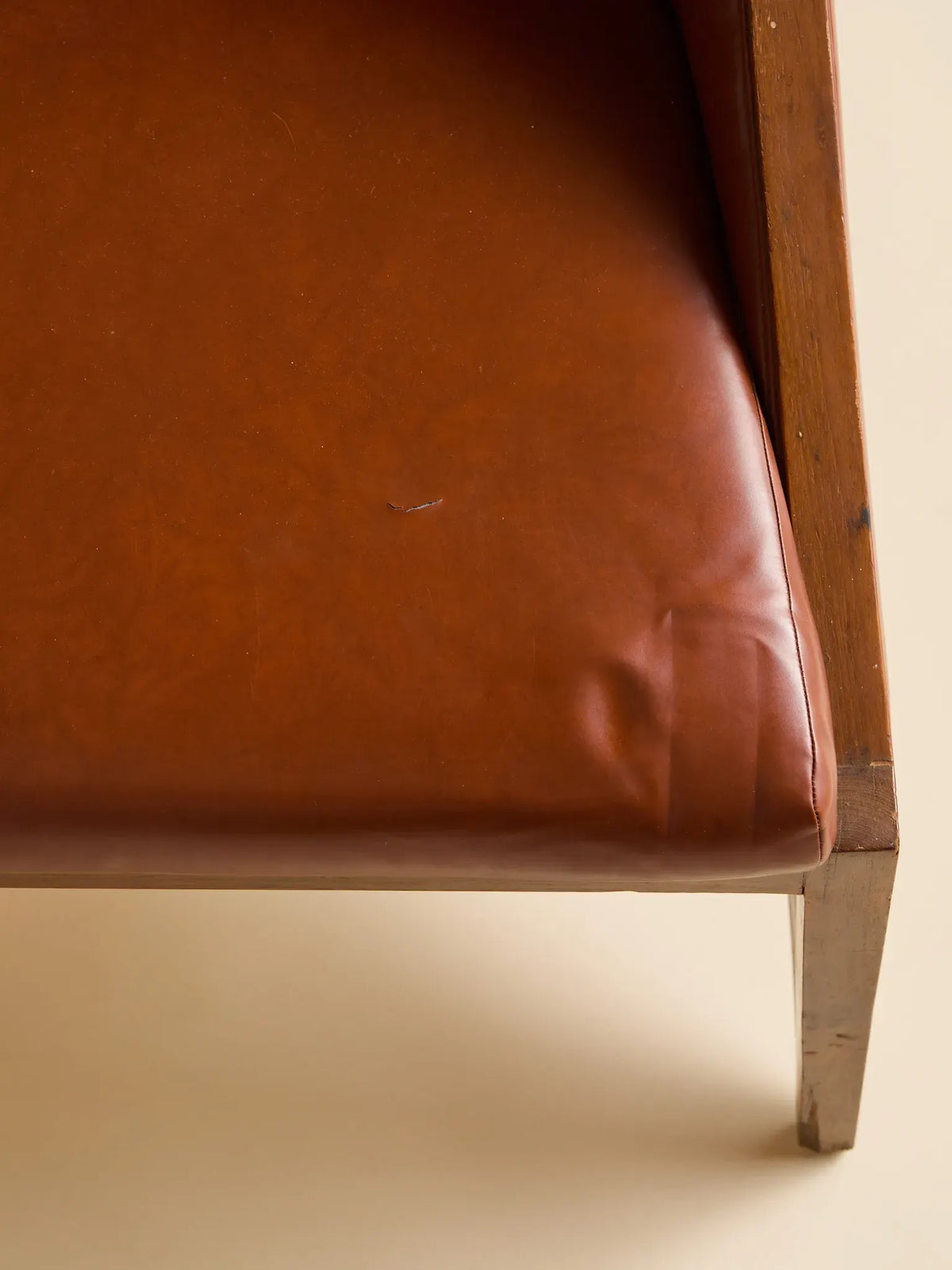 The Vintage English Art Deco Leather Accent ChairsSeatingMiscellanea, etc.