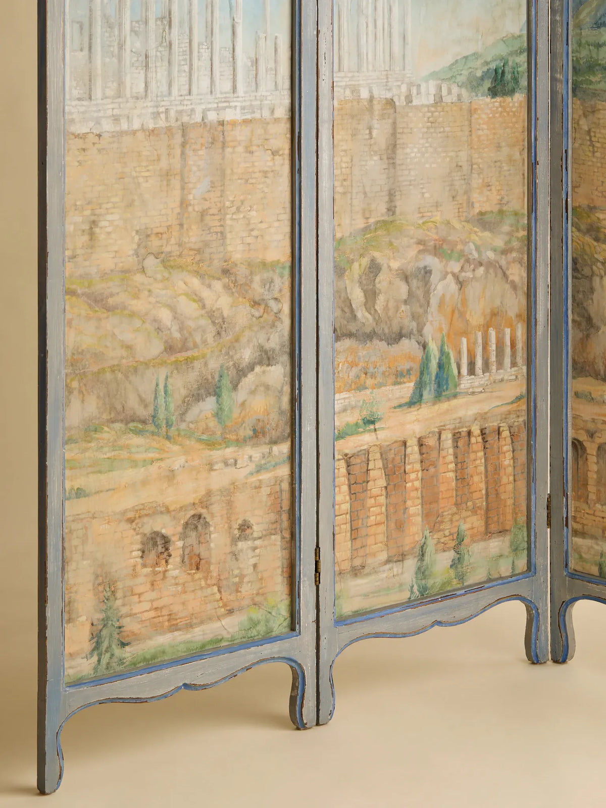 The Vintage Hand Painted Scenic Room DividerRoom DividersMiscellanea, etc.